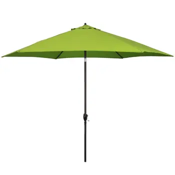 11-футовый зонт shade essentials market с откидывающейся рукояткой для патио из полиэстера лаймового цвета
