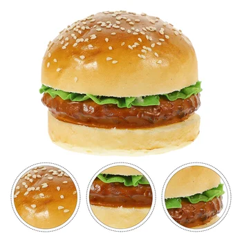 2 Шт Имитация модели гамбургера Реквизит для фотосъемки Имитация моделей бургеров Декор Искусственная еда в форме стола