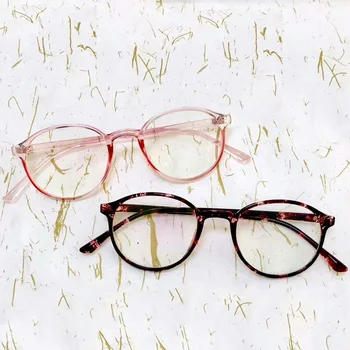 2019 Модная Женская оправа для очков, мужская оправа для очков, Винтажные Круглые очки с прозрачными линзами, Оптическая оправа для очков, Прозрачная