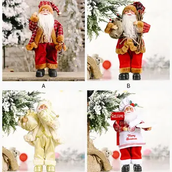 2020 Стоящая тканевая кукла Санта-Клаус, Рождественское настольное украшение, стоящий Санта-Клаус в стиле шеф-повара, украшение для дома, подарок для детей