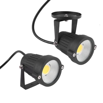 2X COB 3 Вт 12 В светодиодный светильник для лужайки Водонепроницаемый светодиодный прожектор Садовый светильник Наружный прожектор (без опор, теплые цвета)