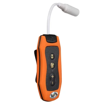 8 ГБ MP3-плеер для плавания под водой, спа + FM-радио, водонепроницаемые наушники Оранжевого цвета
