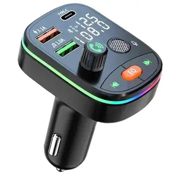 Bluetooth FM-передатчик QC 3.0 Беспроводной аудиоприемник громкой связи Автомобильный MP3-плеер 2 USB быстрых зарядных устройства Аксессуары для автомобильной электроники