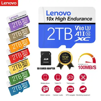 Lenovo 2 ТБ SD-Карта 1 ТБ Micro SD-Карта 512 ГБ 256 ГБ 128 ГБ Водонепроницаемая Высокоскоростная Карта Памяти Cartao De Memoria Для Nintendo Switch
