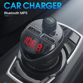 Автомобильный Bluetooth 4.2 FM-передатчик адаптер FM-радио MP3-плеер USB зарядное устройство 3.4A