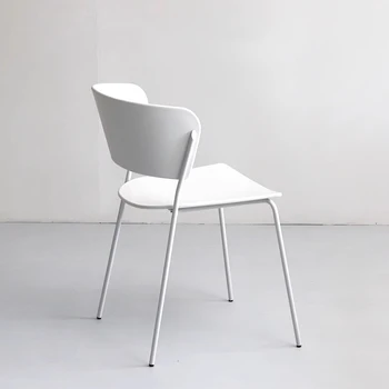 Белые офисные пластиковые стулья Nordic, Белый туалетный столик, акцент для чтения, Эстетический офис, Гостиничные шезлонги, мебель для салонов WJ30XP
