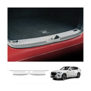 Встроенный задний бампер автомобиля, Защита багажника от царапин, Автомобильные Аксессуары для Mazda CX60 2022 2023, Серебро, 2 шт.