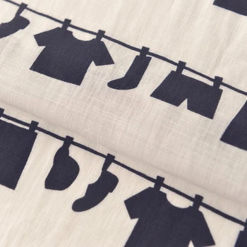 Высококачественная льняная хлопчатобумажная ткань с красивым принтом в стиле пэчворк, детская рубашка и платье ручной работы, ткань