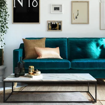 Диван Tess с мягкими карманными подушками, мебель для гостиной небольшого пространства, зеленый бархатный диван для гостиной