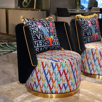 Дизайнерская мебель Итальянский легкий роскошный гостиничный диван кресло односпальный стул балкон стойка регистрации стол для переговоров комбинация стульев