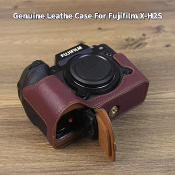 Для Fujifilm X-H2S XH2 Наполовину Чехол Из натуральной Кожи, Защитная сумка Для камеры, Нижняя База с Отверстием для аккумулятора для Fujifilm xh2s