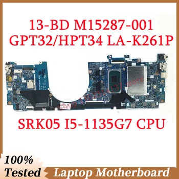 Для HP X360 13-BD M15287-001 M15287-501 M15287-601 W/SRK05 I5-1135G7 Процессор GPT32/HPT34 LA-K261P Материнская плата ноутбука 8 ГБ 100% Протестирована