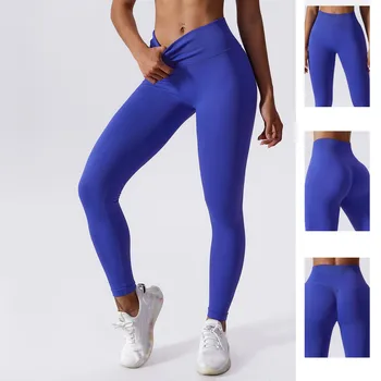 Женские бесшовные штаны для йоги с высокой талией, утягивающие штаны для бега, фитнеса, подтягивающие бедра, повседневные спортивные леггинсы на открытом воздухе