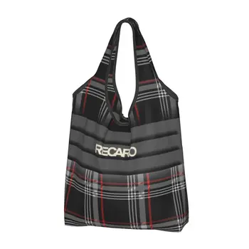 Забавная сумка для покупок с логотипом Recaros, портативная сумка для покупок через плечо