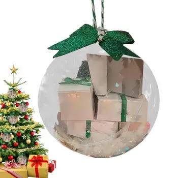 Забавный Рождественский подарок, украшение, фестиваль прозрачных наполняемых безделушек, прозрачный подвесной шар, подвеска 