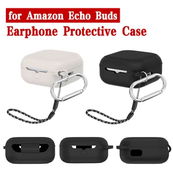 Защитный чехол для наушников с защитой 360 градусов, порт для зарядки со светодиодной подсветкой и шнурком Mountain Buckle для Amazon Echo Buds