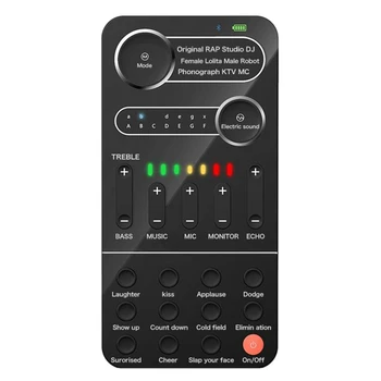 Звуковая карта в реальном времени, устройство для изменения голоса с мини-микрофоном, наушниками, портативным микрофоном, устройство для изменения голоса и звуковых эффектов