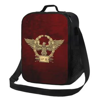 Золотой Римский Императорский орел, изолированная сумка для ланча для женщин, военный Рим, термоохладитель SPQR, коробка для ланча, Офисная работа, школа