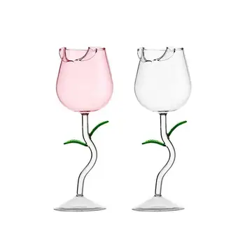 Интернет-знаменитость ins: креативный цветок розы, дорогой бокал для вина, милый свадебный подарок для девушки из бокала для красного вина