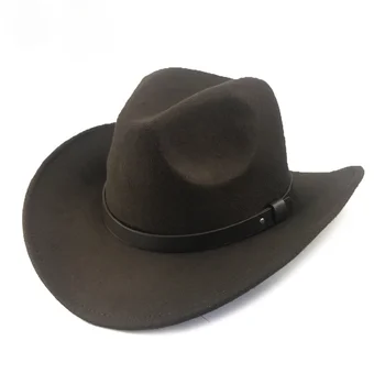Ковбойская шляпа из искусственной кожи Для мужчин и женщин, кепки для путешествий, модные западные шляпы, ковбойская шляпа от солнца