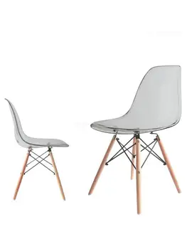 Креативный подлокотник, стул для отдыха, пластиковый, кристально прозрачный обеденный стул, простой современный модный офисный стул для кофейни