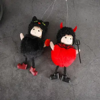 Кукла из высокой ткани, Жуткая Ведьма, черная кошка, плюшевая кукла на Хэллоуин, подвеска для дома с привидениями, бара, сада, реквизит для розыгрыша, прочный