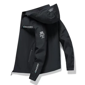Куртка-бомбер Discovery 2023, мужская ветровка, пальто на молнии, весенне-осенняя повседневная рабочая куртка, модная куртка для активного отдыха