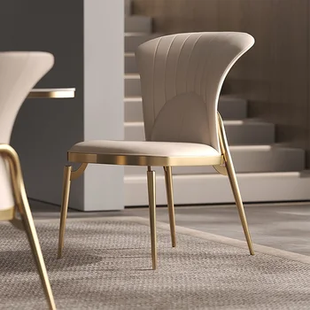 Легкая Роскошная бытовая техника, современный минималистичный дизайнер, Новая комбинация стола и стула из высококачественной нержавеющей стали, стол и стул