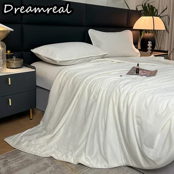 Летнее охлаждающее одеяло Dreamreal, Одеяло с кондиционером, Гладкое легкое одеяло с двусторонней охлаждающей тканью