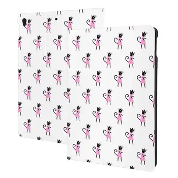 Милый розовый чехол с кошкой для iPad 2022 10,5-10,2 дюймов с держателем для карандашей, искусственная кожа, тонкий, противоударный, автоматический режим сна/пробуждения