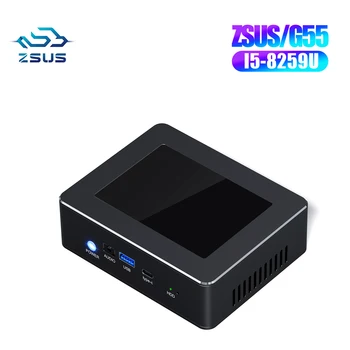 Мини-ПК ZSUS Intel i5-8259U Windows 11 Pro / Двухканальный DDR4 / HDMI2.0 4K UHD / Двойной WiFi / BT / USB 3.2
