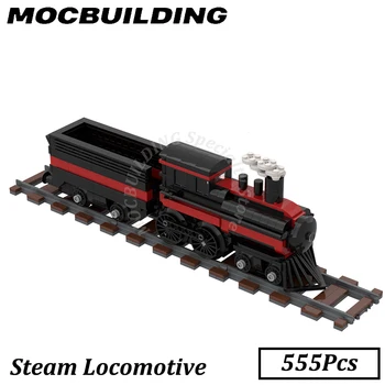 Модель паровоза Железнодорожные аксессуары MOC Строительные блоки Кирпичные игрушки Строительный подарок для детей