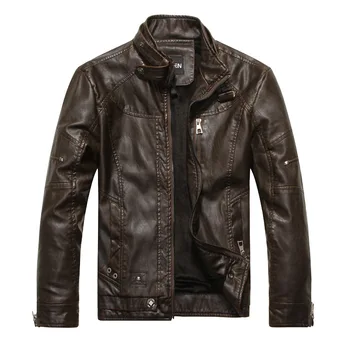 модные брендовые Мужские кожаные куртки Осень-зима, мужские высококачественные модные пальто, повседневные куртки в мотоциклетном стиле, теплое пальто