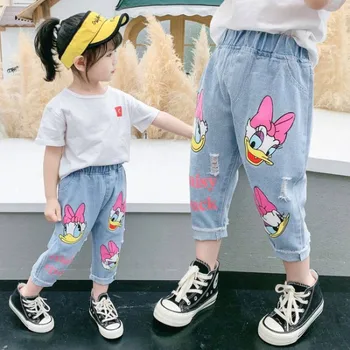 Модные детские джинсы с героями мультфильмов 