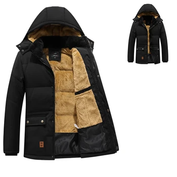 Мужская ветрозащитная куртка, толстая плюшевая куртка для тепла, классическая повседневная ветровка для улицы, новая мода, зима, 2023