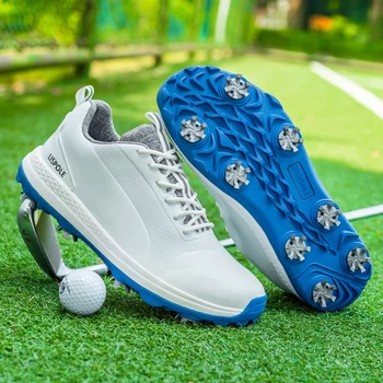 Мужская Водонепроницаемая мужская обувь для гольфа Профессиональная легкая обувь для игроков в гольф Спортивные кроссовки для гольфа на открытом воздухе Бренд спортивных кроссовок