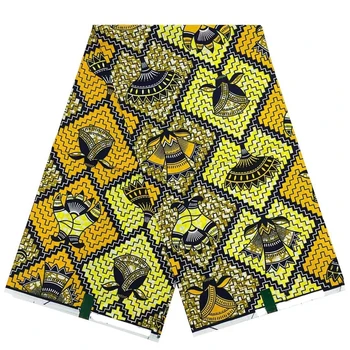 Новая мягкая ткань с настоящими африканскими восковыми принтами, высококачественный 100% хлопок, тканевый воск Анкары, материалы для батика в нигерийском стиле, 6 ярдов