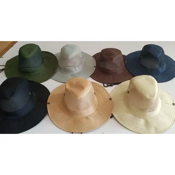 Новая однотонная шляпа рыбака с большими краями, уличная солнцезащитная дышащая шляпа для бассейна, шляпа-козырек, летняя мужская и женская шляпа (7 цветов)