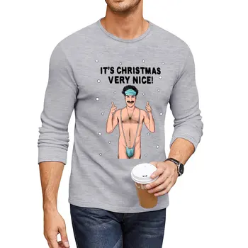 Новая рождественская распродажа Borat, длинные футболки для мальчиков, футболки с графическим рисунком, черные футболки, футболки для мужчин с графическим рисунком