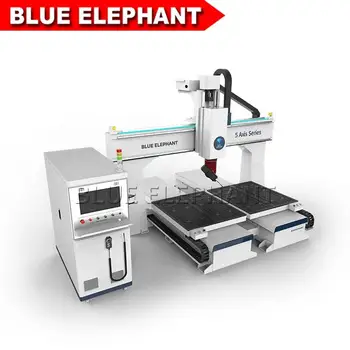 Новейший 5-осевой фрезерный станок с ЧПУ Blue Elephant 3D станок для резки древесины с ЧПУ