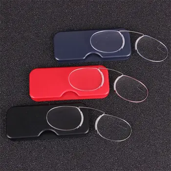 Новые очки для чтения с зажимом для носа без ножки, Портативные Ленивые Очки Без оправы, Мужские Женские Очки для дальнозоркости, Увеличительные стекла + 1,0 ~ + 3,0
