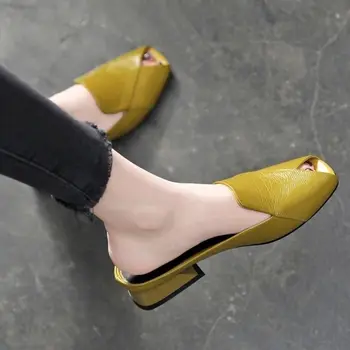 Новые сандалии на плоском каблуке Модные Шлепанцы с завернутой в рыбий рот головой, Женская Летняя одежда, Универсальная веб-знаменитость