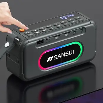 Новый Ретро-Радио Sansui F30 Беспроводной Динамик Bluetooth, Вставная карта, Мини-Подключаемый Музыкальный Плеер Walkman, Портативный Стерео Сабвуфер