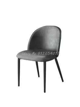 Обеденный стол и стул в скандинавском ресторане Современный минималистичный Домашний Сетчатый Красный стул Qiadan, Железная спинка простого обеденного стула