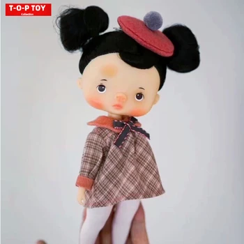 Оригинальная кукла с поросячьим носом Бокка, сделанная по индивидуальному заказу, Квадратное лицо, Длинные черные волосы, милая кукла-друг ПОККА, Ограниченная серия художественных игрушек, коллекция