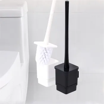 Пластиковый настенный держатель для туалетной щетки с 2 головками, бытовая щетка для чистки, Набор туалетных принадлежностей для дома, аксессуары для ванной комнаты