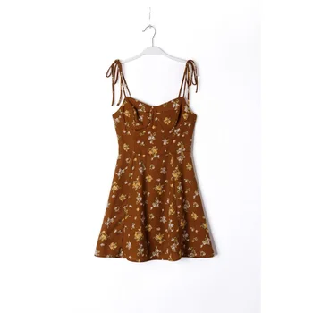 Платье на подтяжках с принтом 2023, женские летние сексуальные короткие мини-платья трапециевидной формы с низкой грудью, пляжный сарафан