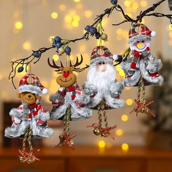 Подвеска в виде Рождественской куклы, Подвеска в виде куклы Санта-Клауса, Праздничный декор в виде Рождественской елки, украшения для кукол тонкой работы для домашней вечеринки