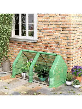 Портативная мини-теплица 6 x 3 x 3 дюймов с окнами, зеленая
