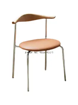 Простой винтажный стул из массива дерева в скандинавском стиле, табурет для домашнего стола, стул для ресторана, обеденный стул для переговоров в кофейне, офисный стул для переговоров